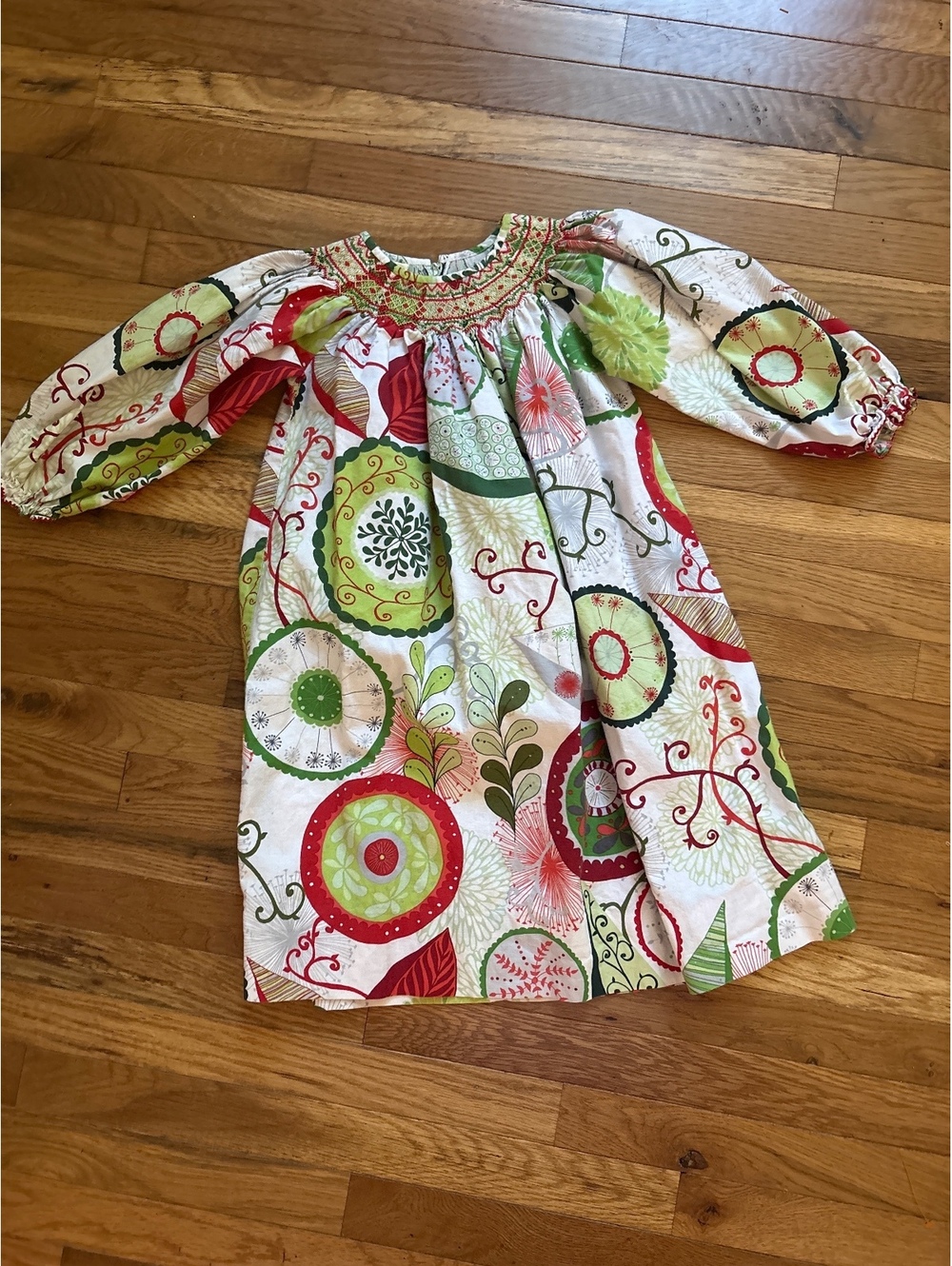 Le Za Me smocked bishop dress girls 6x